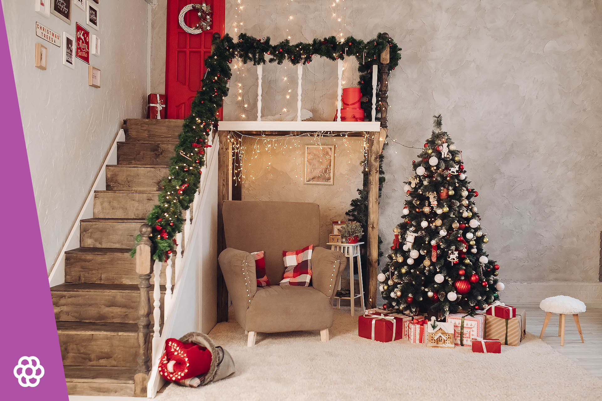 Wie schmückt man sein Treppenhaus zu Weihnachten?